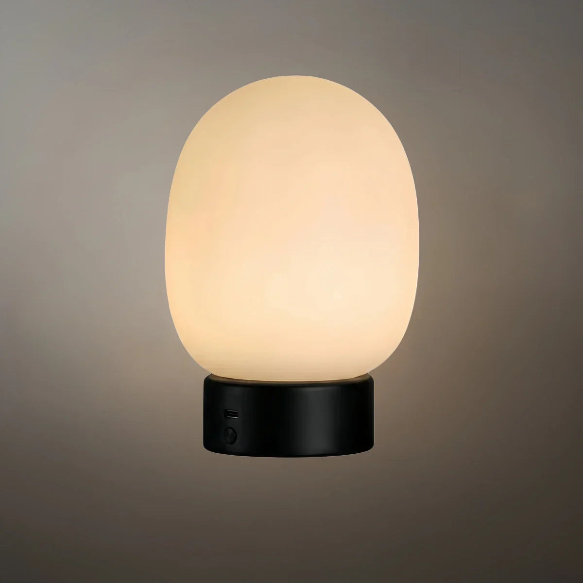 Light Table Lamp -- Metal & Frosted Glass with Touch & Human Induction for Bedroom Living Room - Flindria