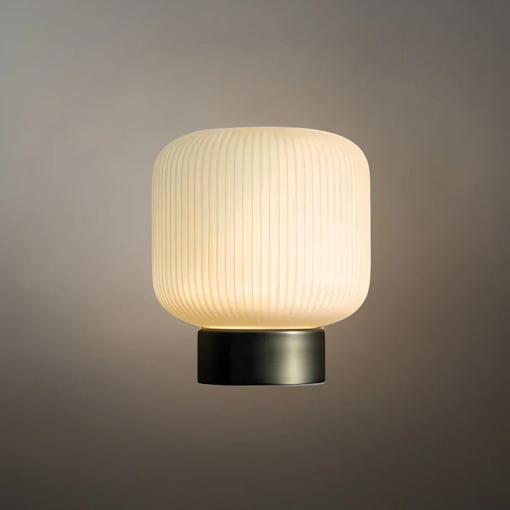Light Table Lamp -- Metal & Frosted Glass with Touch & Human Induction for Bedroom Living Room - Flindria