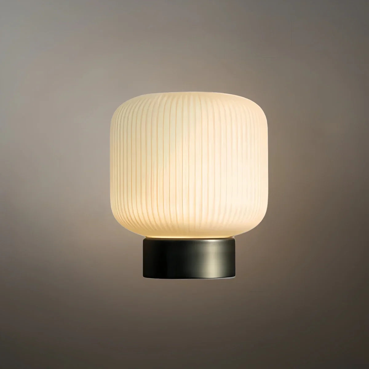 Light Table Lamp -- Metal & Frosted Glass with Touch & Human Induction for Bedroom Living Room - Flindria