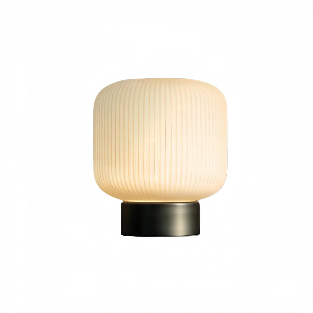Light Table Lamp -- Metal & Frosted Glass with Touch & Human Induction for Bedroom Living Room - Flindria