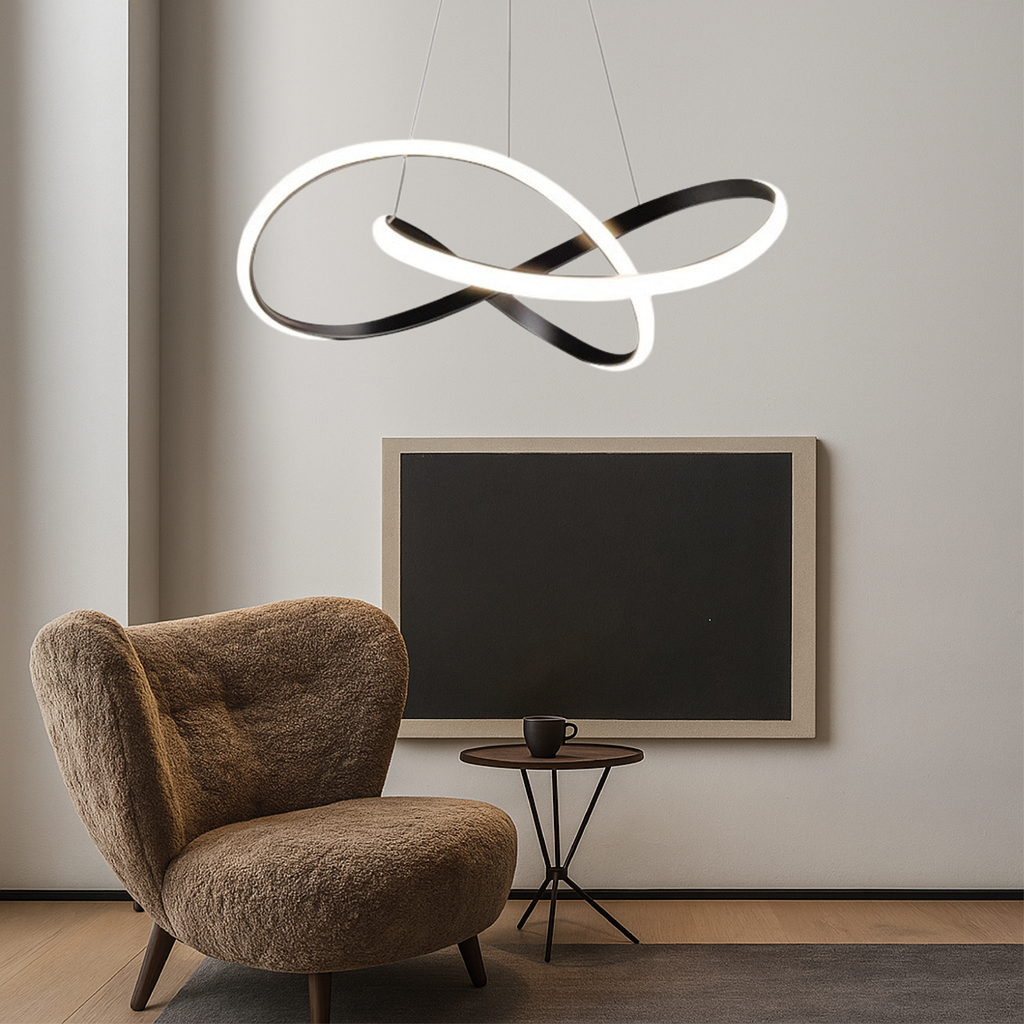 Altiri Black Aluminum Linear Dining Light Pendant For Tables