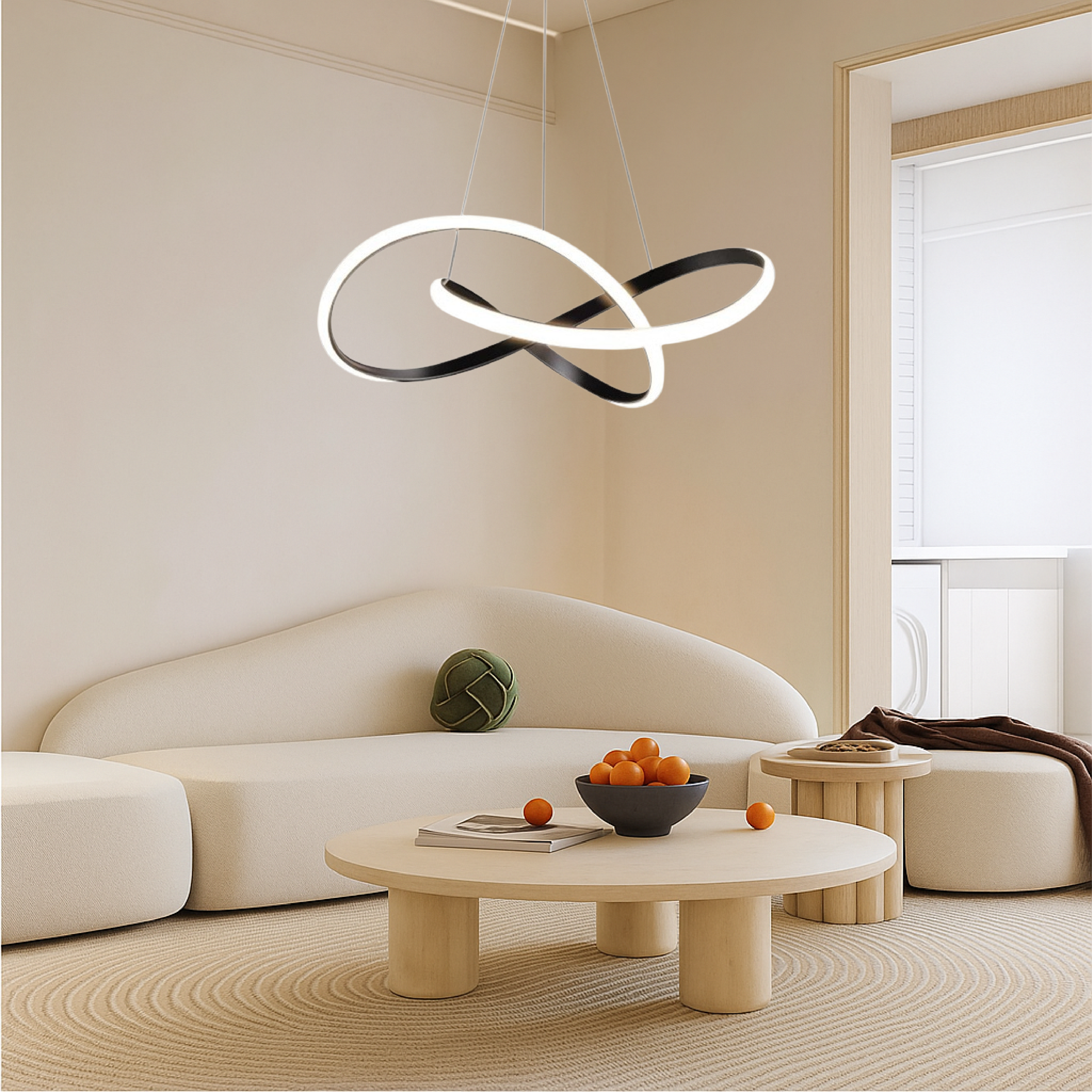 Altiri Black Aluminum Linear Dining Light Pendant For Tables