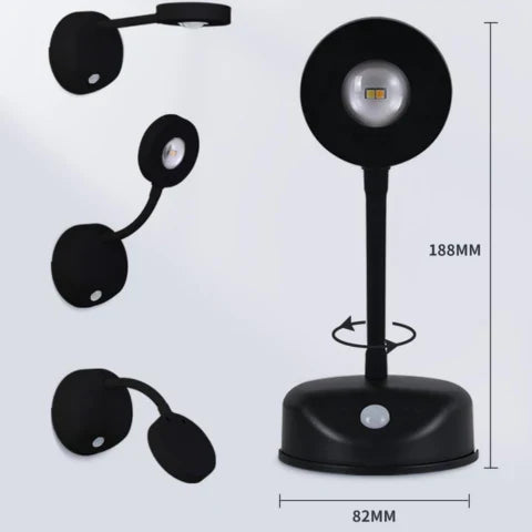 LumiTech Rechargeable LED Wall Spotlight — Motion Sensor, Wireless