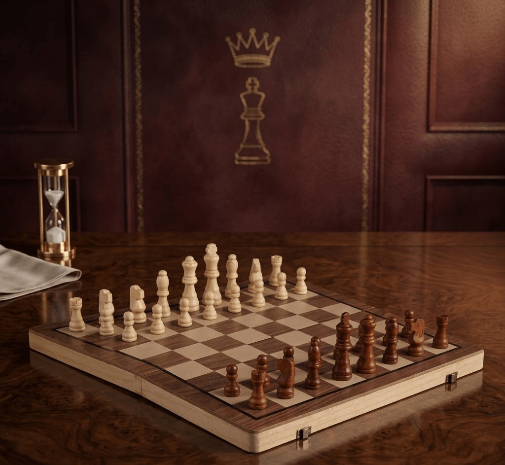 Classic Wooden Chess Set — Tournament Board, Traditional Playing Pieces