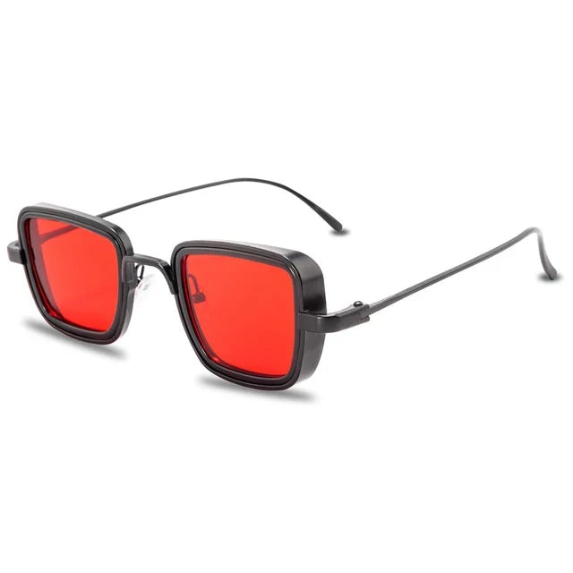 Okulary przeciwsłoneczne Aurex Retro Square — ochrona UV400, złota oprawka