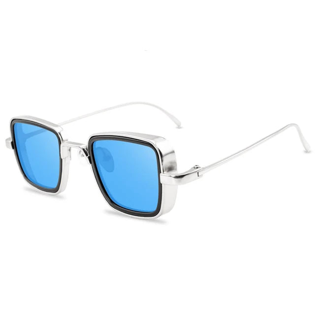 Okulary przeciwsłoneczne Aurex Retro Square — ochrona UV400, złota oprawka