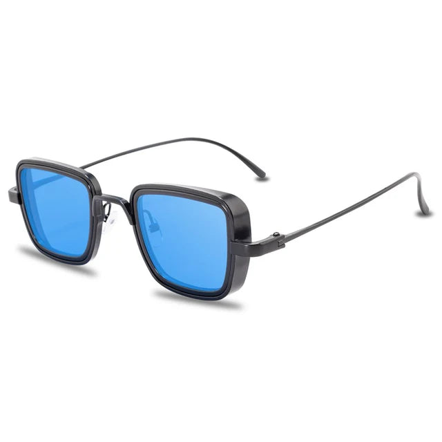 Okulary przeciwsłoneczne Aurex Retro Square — ochrona UV400, złota oprawka