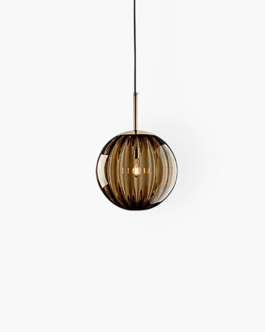 VeraLux vintage taklampa i bärnstensfärgat glas med varmt sken