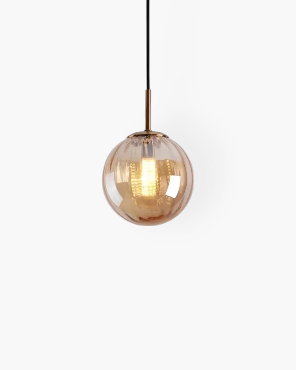 VeraLux vintage taklampa i bärnstensfärgat glas med varmt sken
