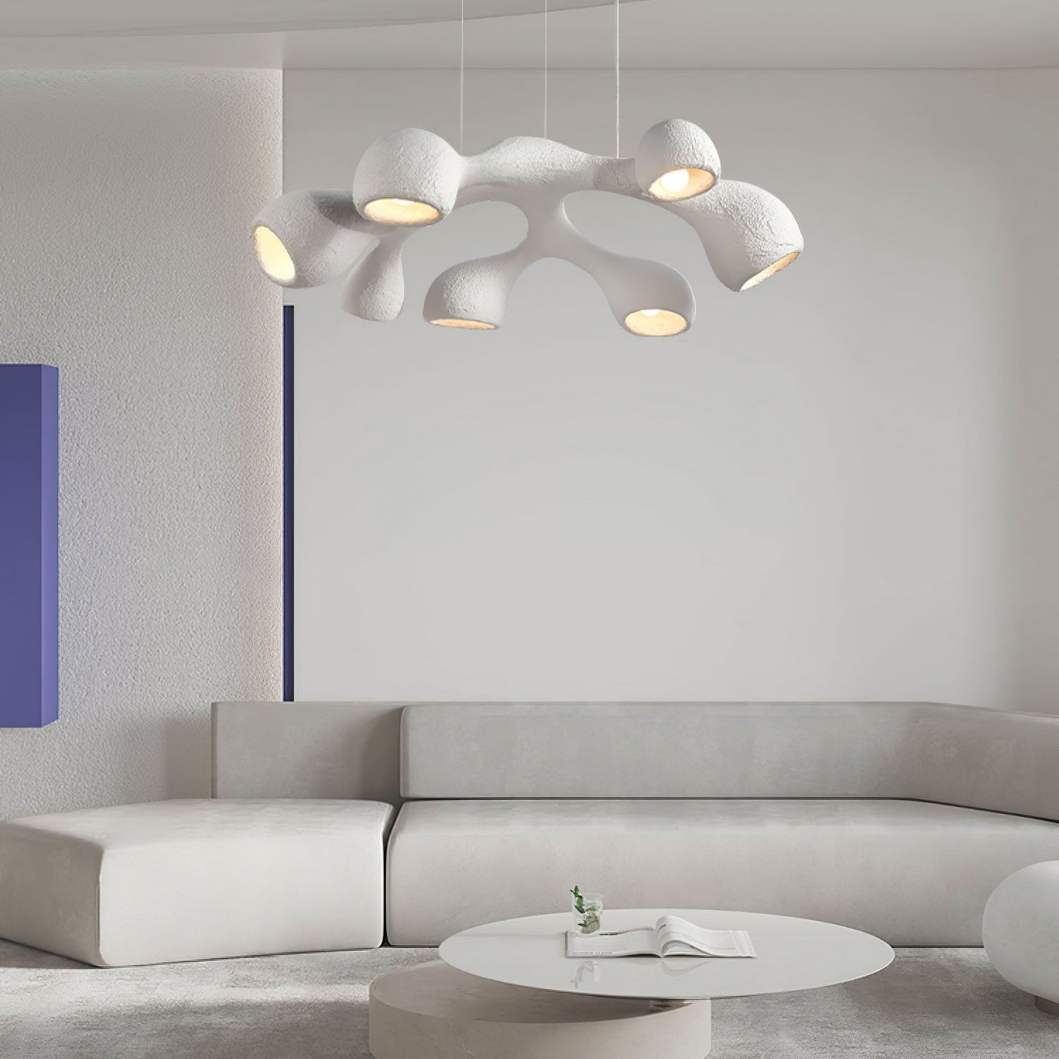 Silvara Cloud Pendant Light In Polystyrene Scandinavian Style Diffused Glow