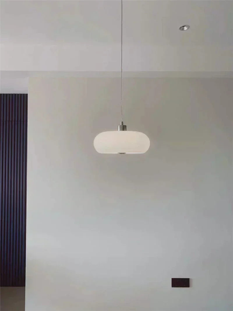 Scandinavian LED Ceiling Light — Wood Frame and Metal Mount, Clean Silhouette, Warm Glow