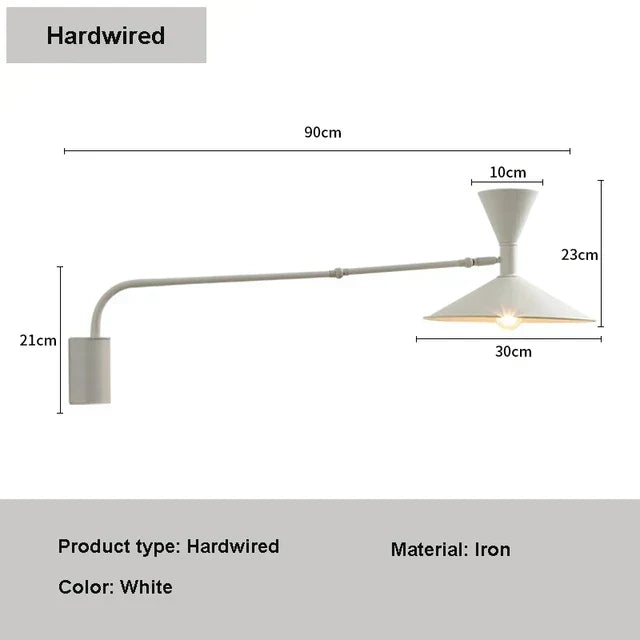 PureFlex - Nordische Schwenk-Wandleuchte mit verstellbarem Schwenkarm