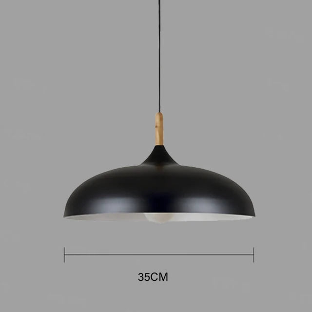 Oak Framed Ceiling Light, Warm LED Overhead Lamp, Modern Nordic Silhouette
