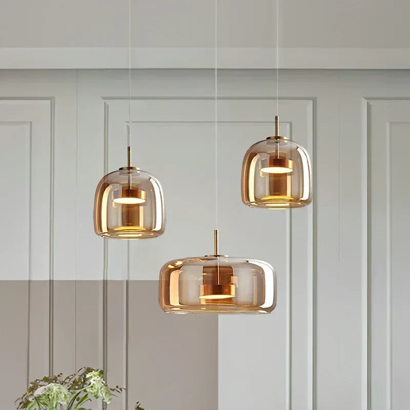 PureLight pendellampe i klart glass - minimalistisk moderne design