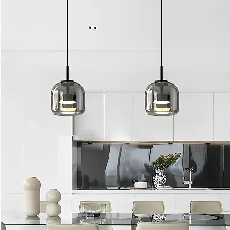 PureLight pendellampe i klart glass - minimalistisk moderne design