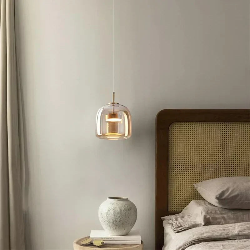 PureLight pendellampe i klart glass - minimalistisk moderne design