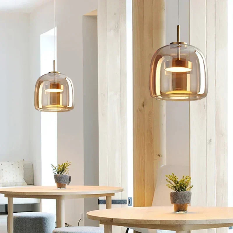 PureLight pendellampe i klart glass - minimalistisk moderne design