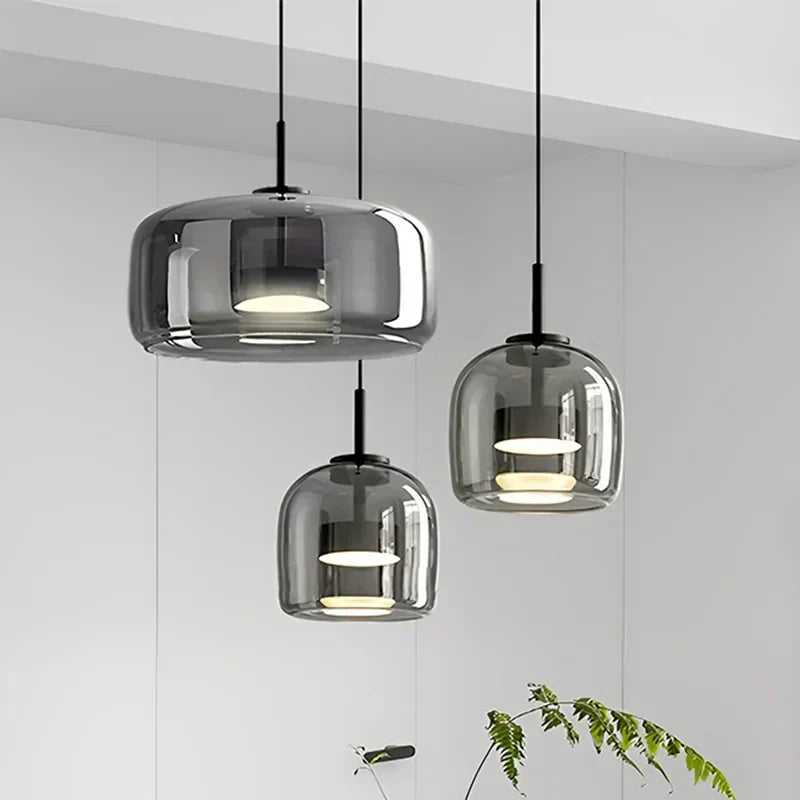 PureLight pendellampe i klart glass - minimalistisk moderne design