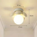 Liora Bloom Frosted Glass Ceiling Light For Nordic Bedrooms