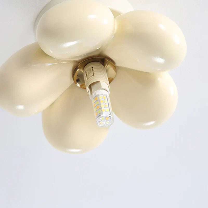 Liora Bloom Frosted Glass Ceiling Light For Nordic Bedrooms