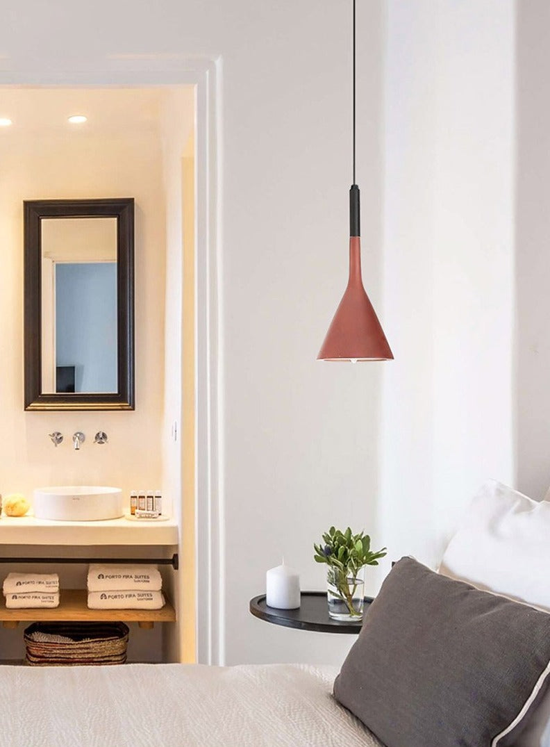 LumaNord – moderní hliněné závěsné svítidlo — minimalistický stropní design