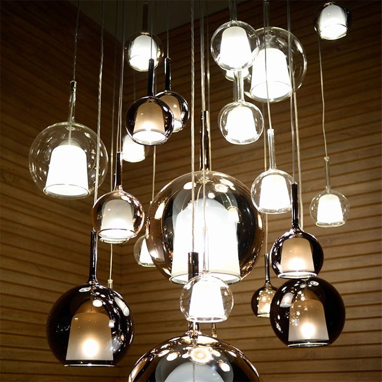 LumenNord LED Light Pendant With Minimal Aluminum Glass Fixture