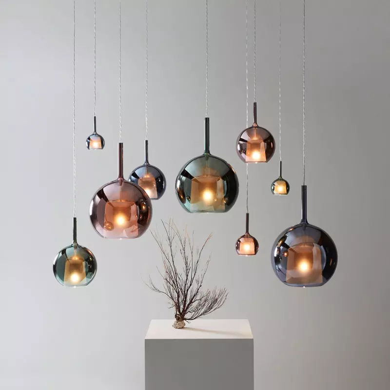 LumenNord LED Light Pendant With Minimal Aluminum Glass Fixture