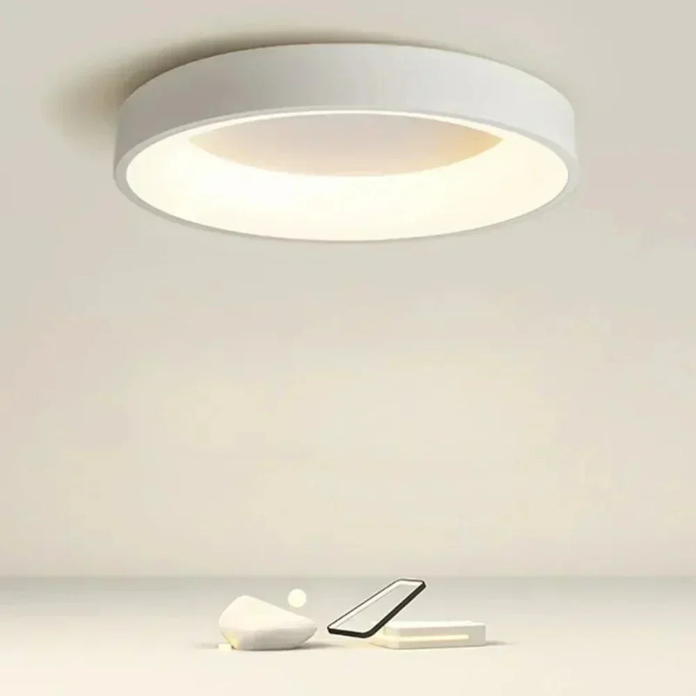 Lámpara de techo LED redonda nórdica — Control remoto, estilo moderno y minimalista