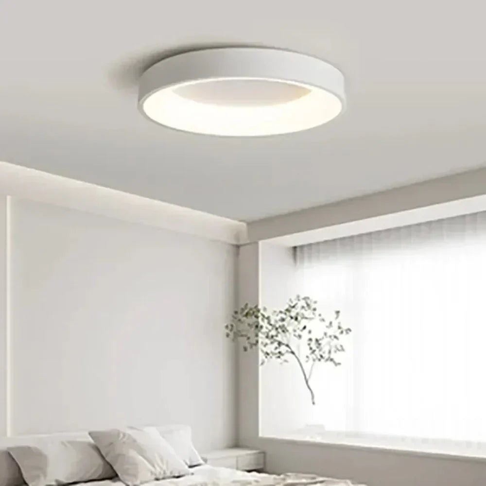 Lámpara de techo LED redonda nórdica — Control remoto, estilo moderno y minimalista