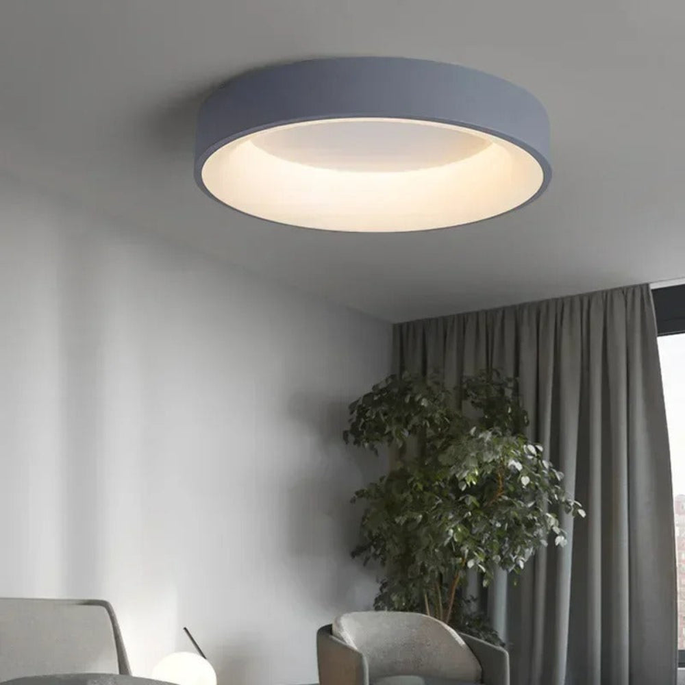 Lámpara de techo LED redonda nórdica — Control remoto, estilo moderno y minimalista