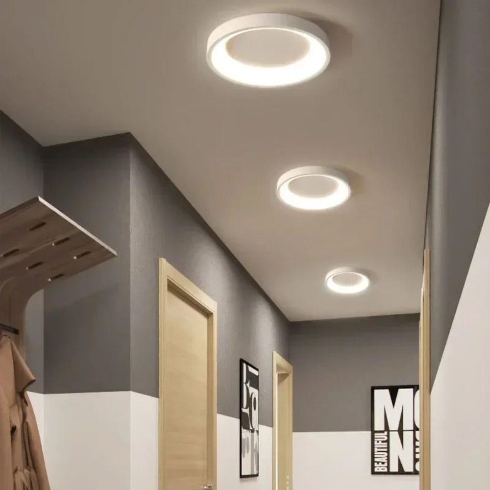 Lámpara de techo LED redonda nórdica — Control remoto, estilo moderno y minimalista