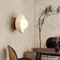 Astrae Boho Natural Stone Wall Sconce With Travertine Bowl And LED