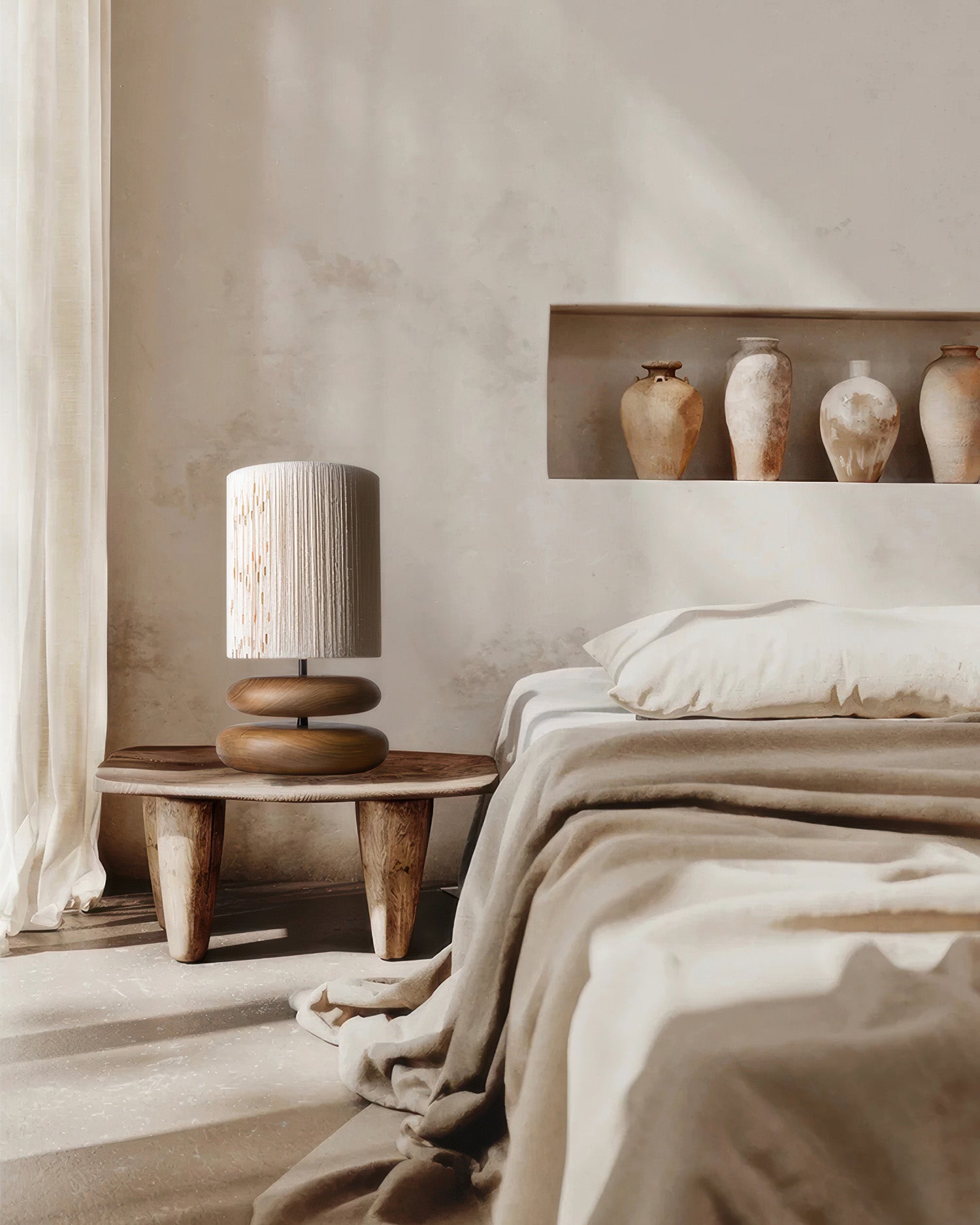 SylvaLume Tranquil Lamp With Wooden Base And LED Compatibility