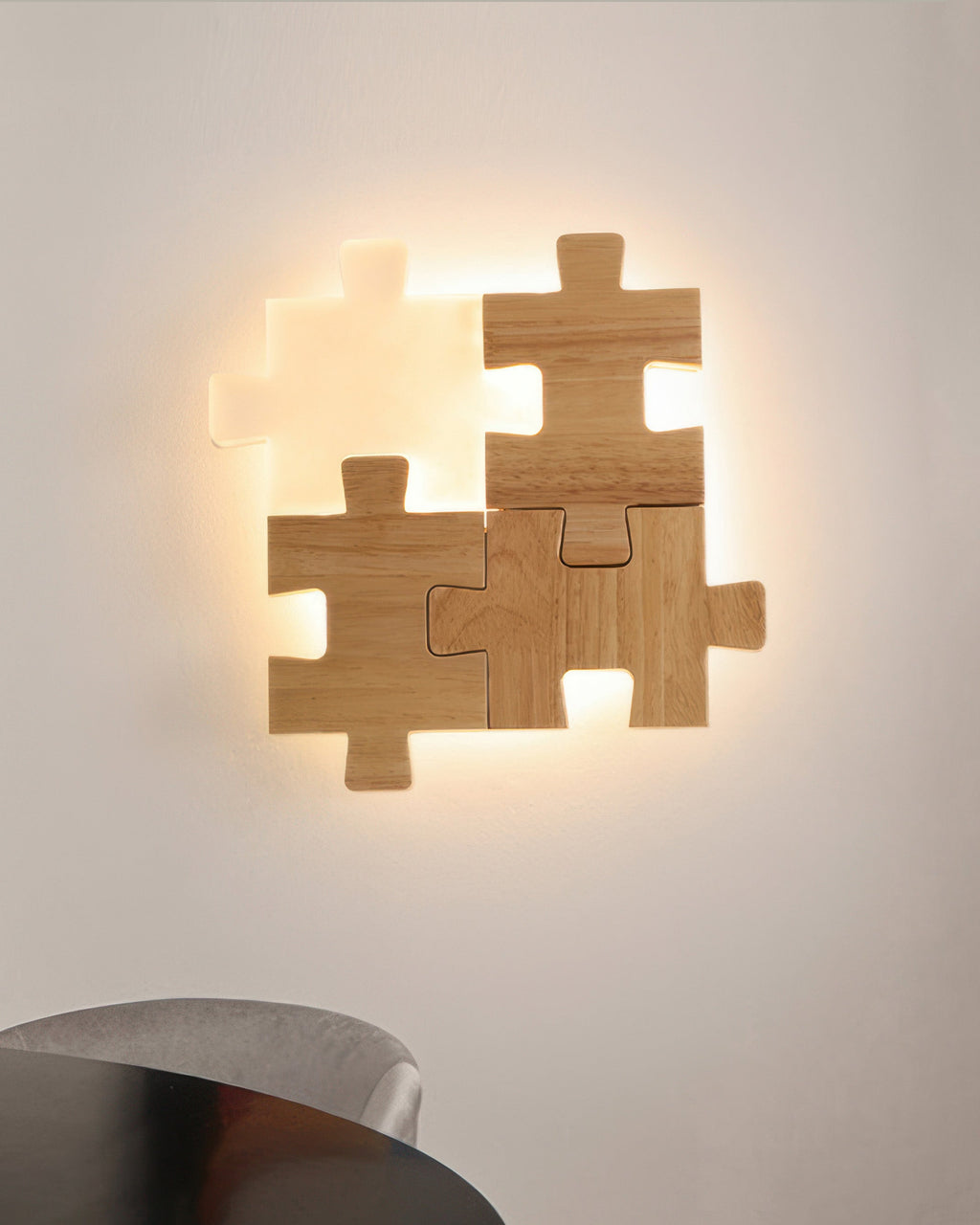 SylvaOak LED Wood Puzzle Sconce Nordic Minimalist Wall Decor