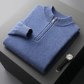 Payton Pullover mit 100 % australischer Wolle und halbem Reißverschluss – Weicher Strick
