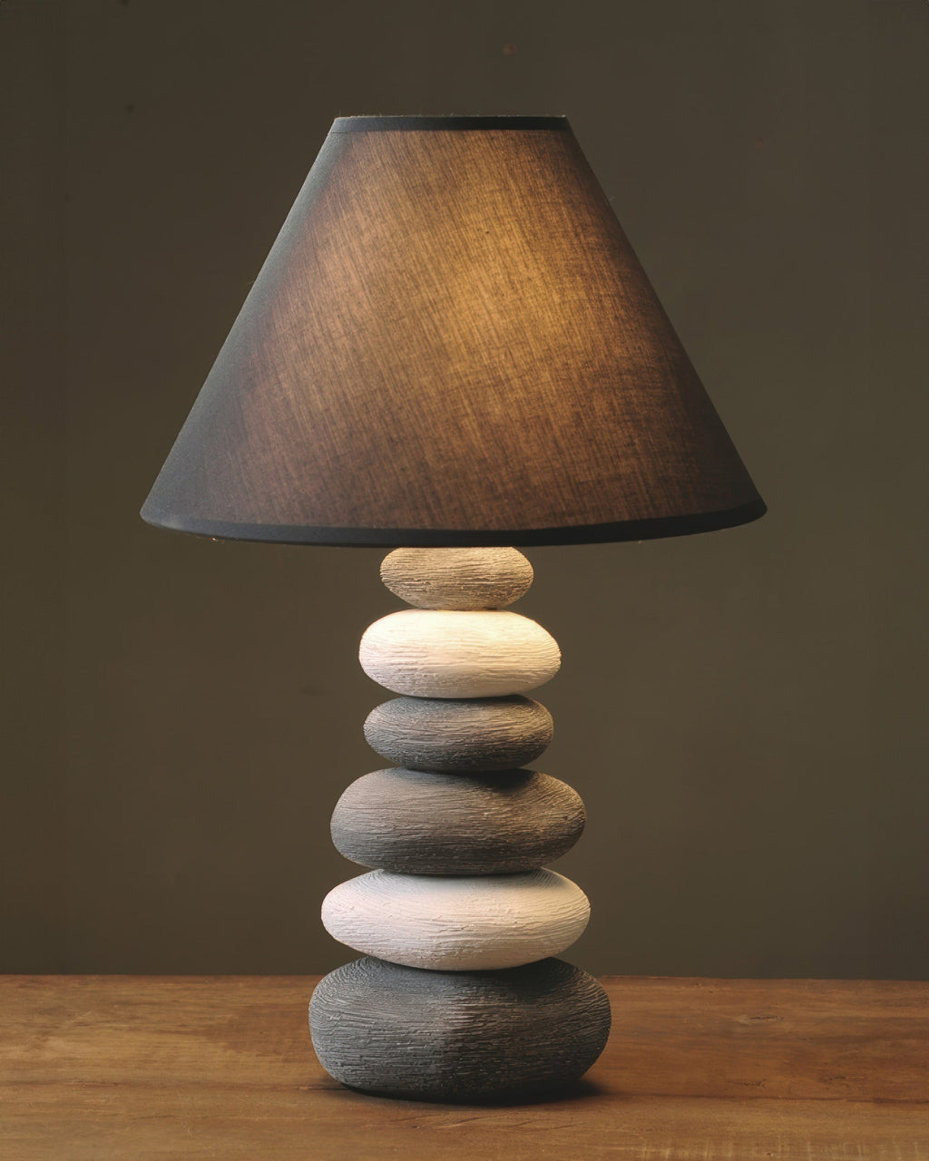 Liora Table Lamp With Soft Fabric Shade And Textured Ceramic Base