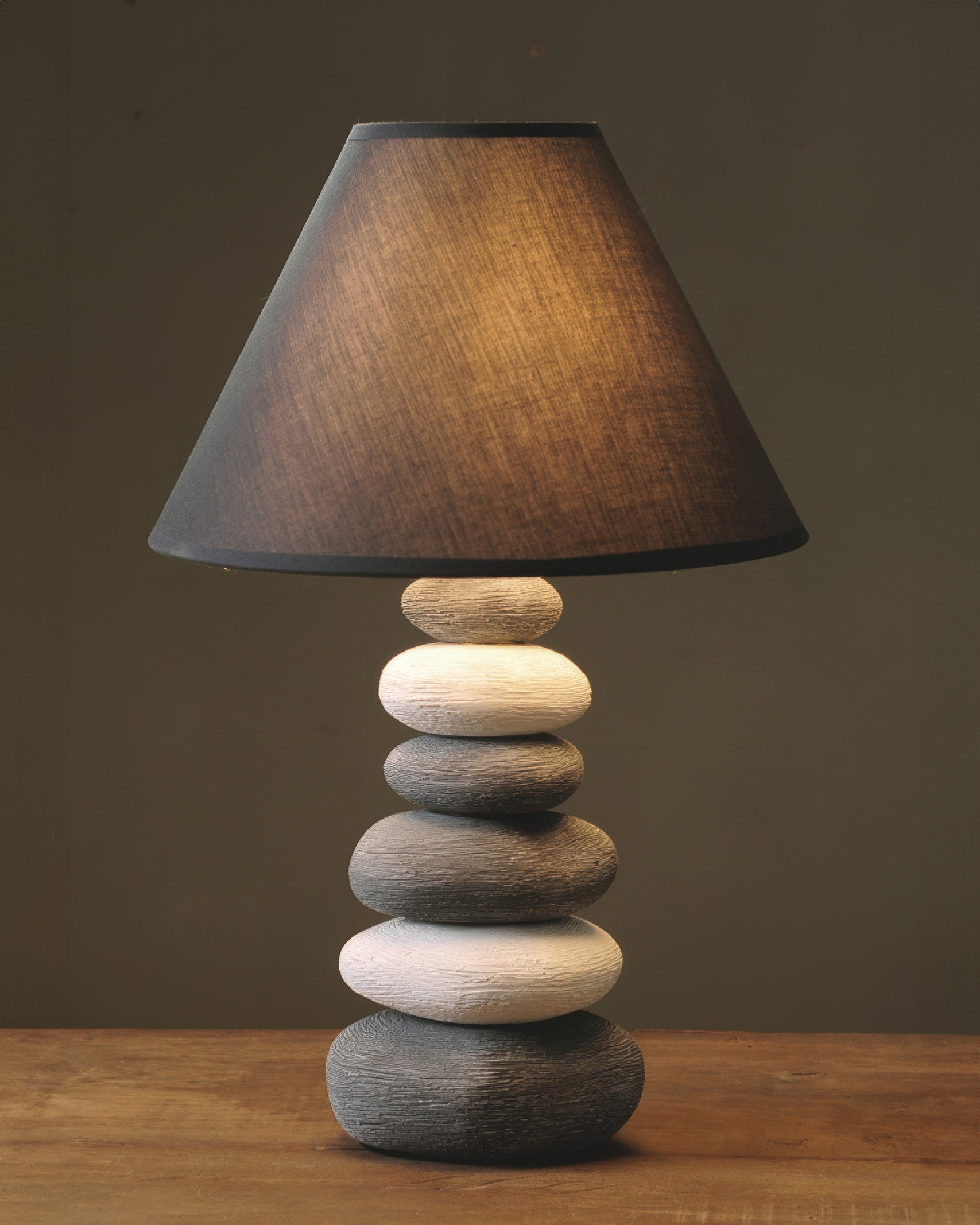Liora Table Lamp With Soft Fabric Shade And Textured Ceramic Base