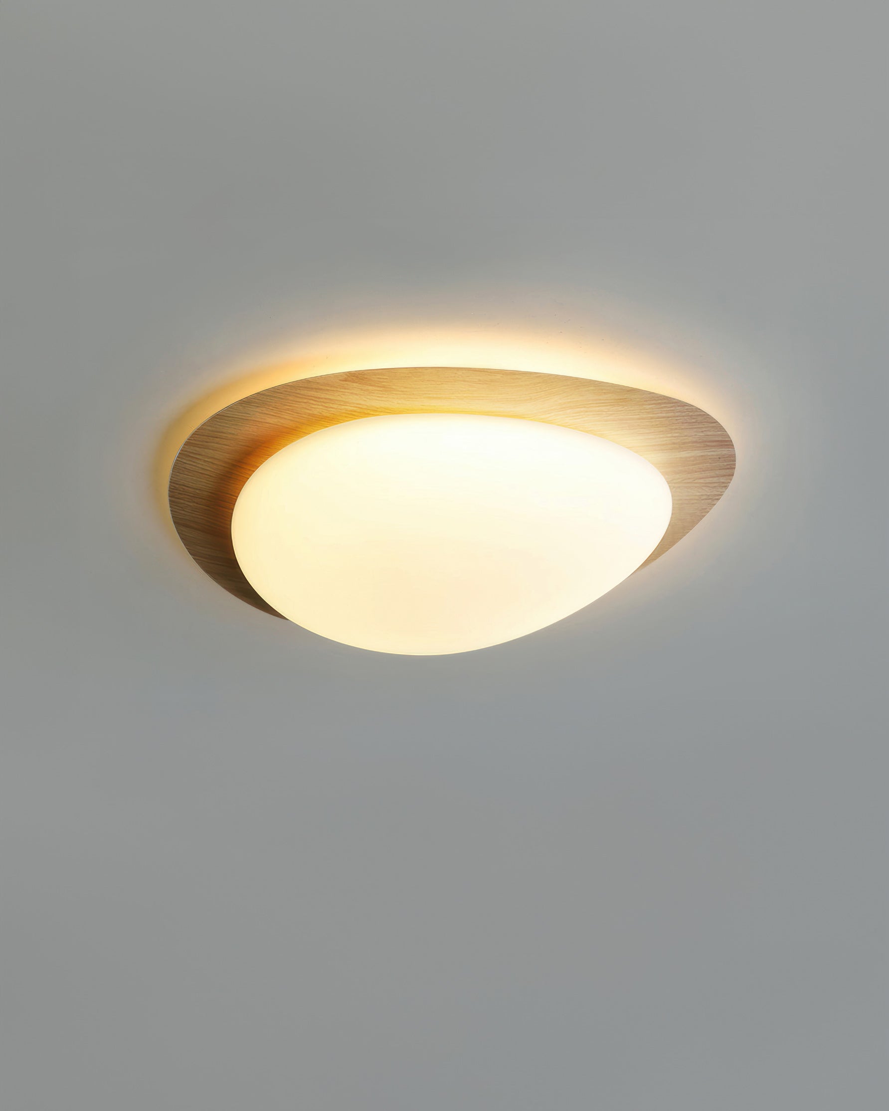 Nyra Pebble Wood Ceiling Light For Nordic Living Interiors