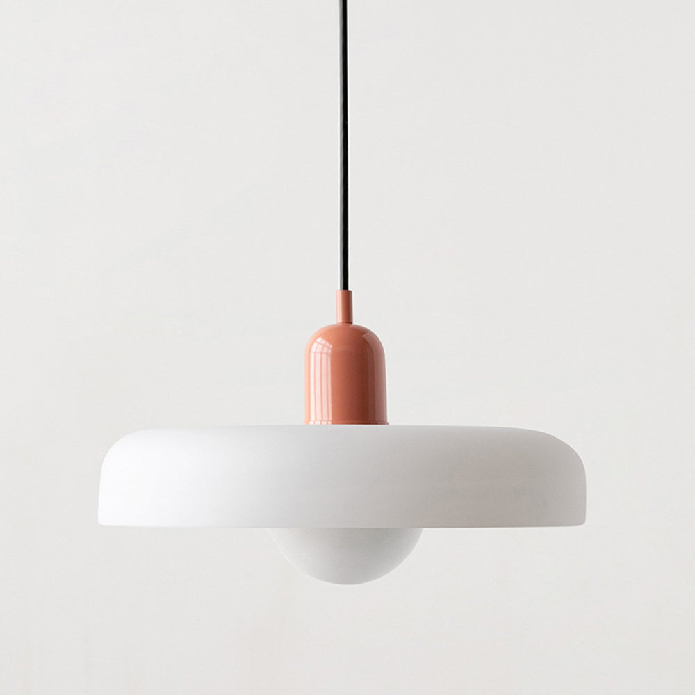 Liora Bauhaus Colored Glass Pendant Light - Adjustable Height Suspension