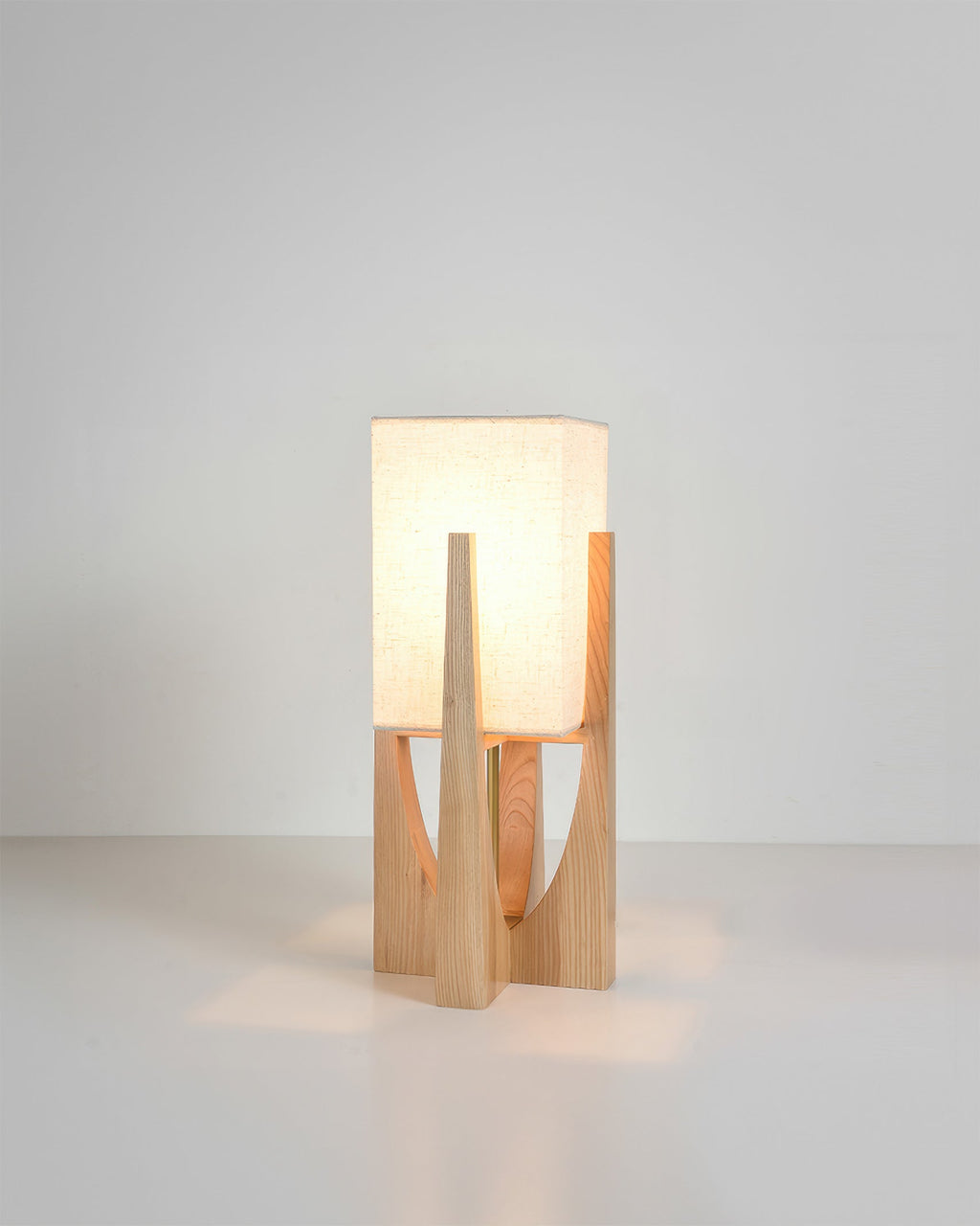 Kairo Seto Walnut Lamp Brings Brass Accents In Minimalist Japanese Style
