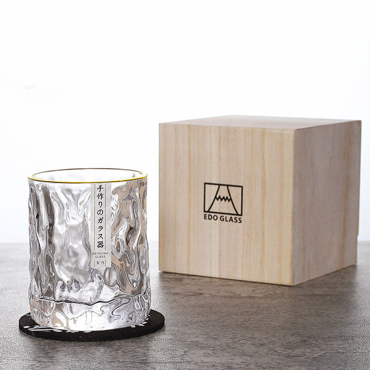 Astraeon Glacier-Whiskygläser – Handgeschliffenes Edo-Kiriko-Glas