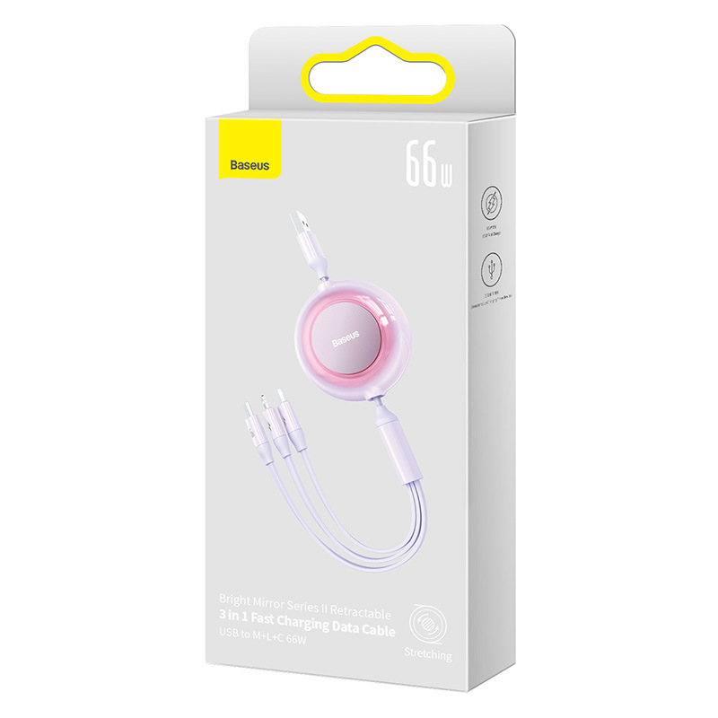 Cavo di ricarica retrattile 3 in 1 — 45 pollici, ricarica di 3 dispositivi