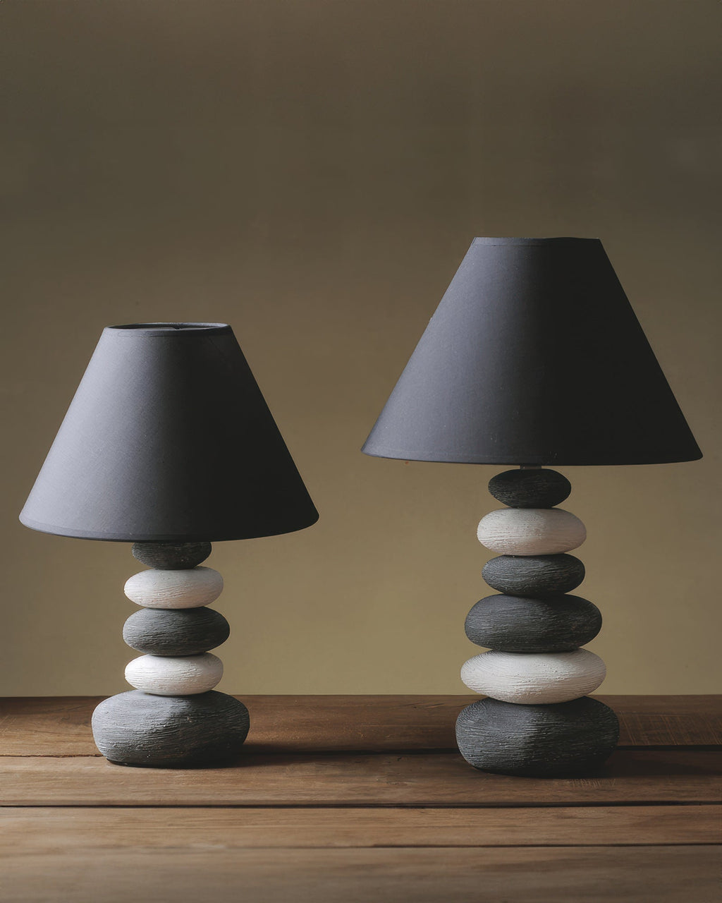 Liora Table Lamp With Soft Fabric Shade And Textured Ceramic Base