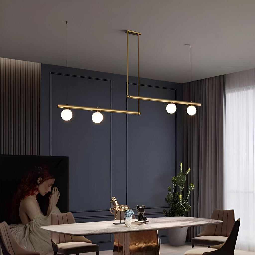 Velora nordische Glaspendelleuchte für Esszimmer und Küchen