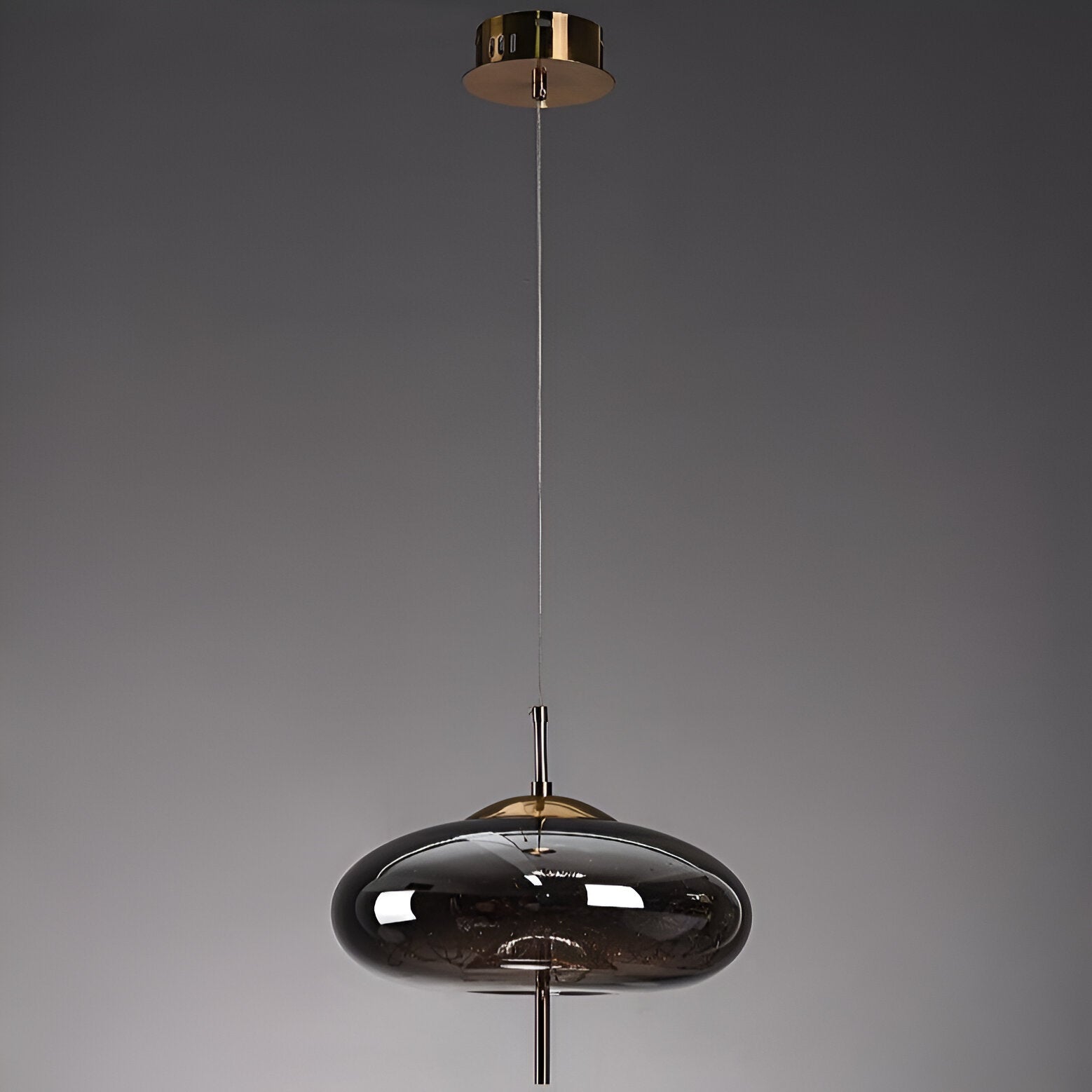FjordAura Nordic Pendant Light With Glass Globe And Gold Frame For Dining Rooms