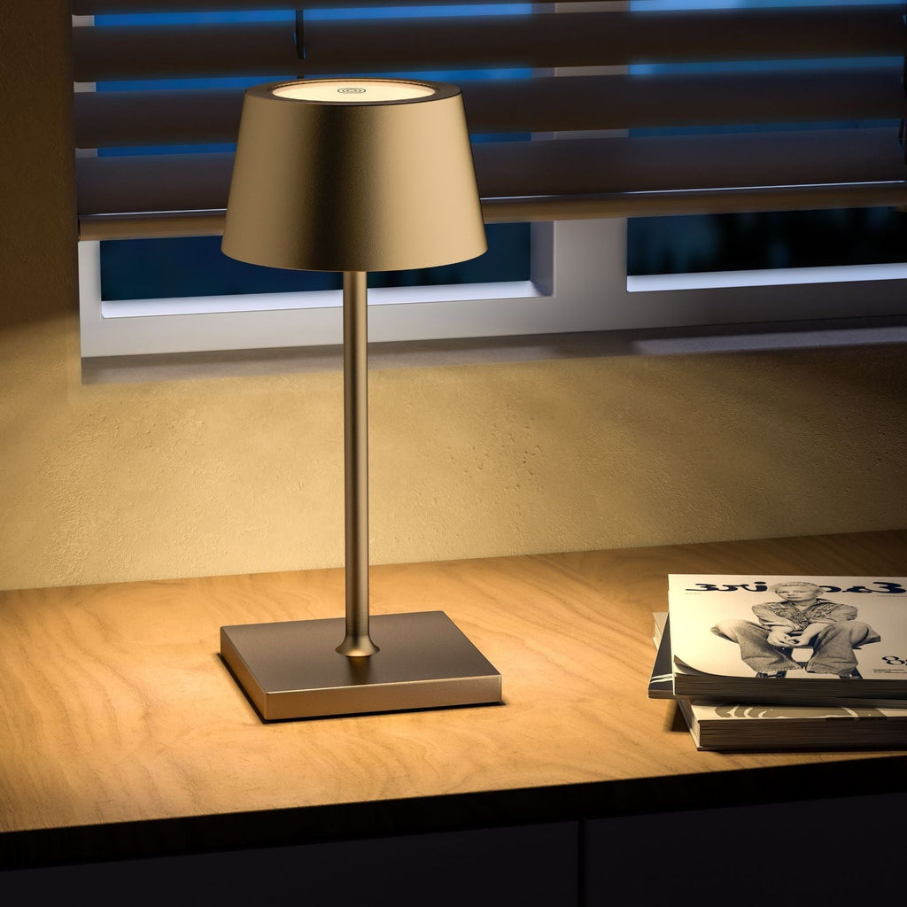 Mini bezprzewodowa lampa stołowa z akumulatorem USB — sterowanie dotykowe