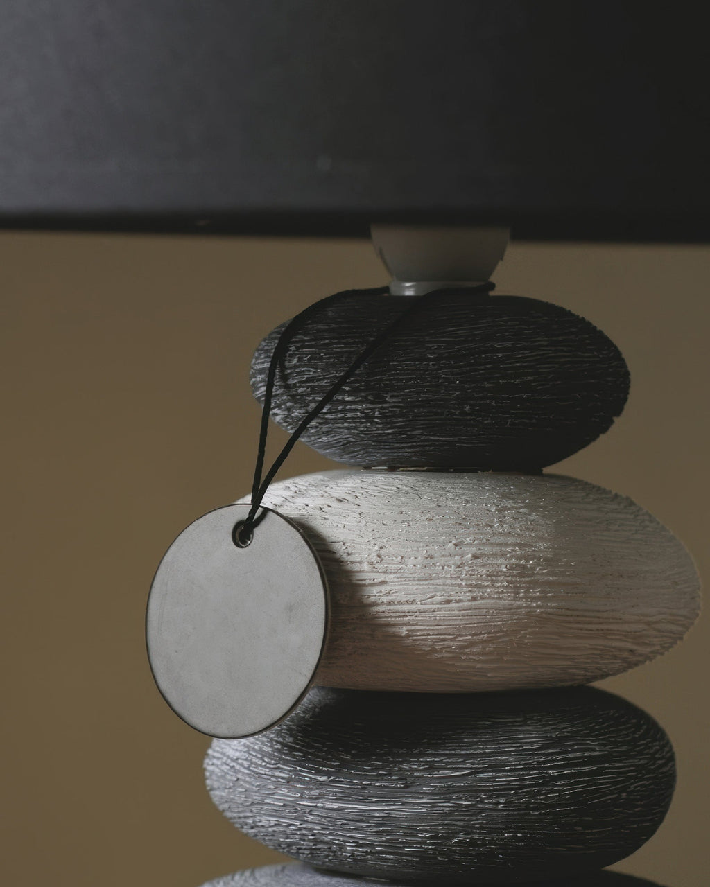 Liora Table Lamp With Soft Fabric Shade And Textured Ceramic Base