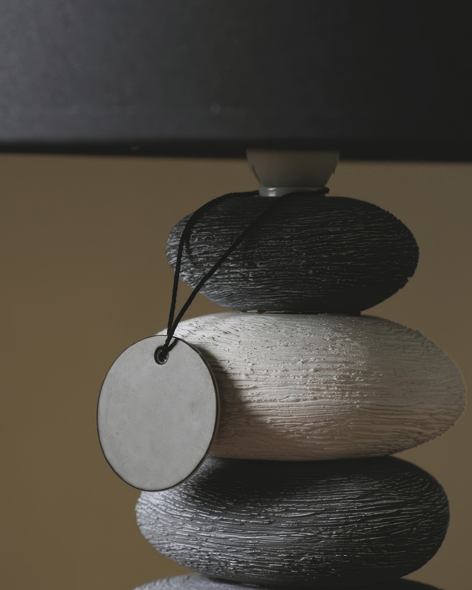Liora Table Lamp With Soft Fabric Shade And Textured Ceramic Base