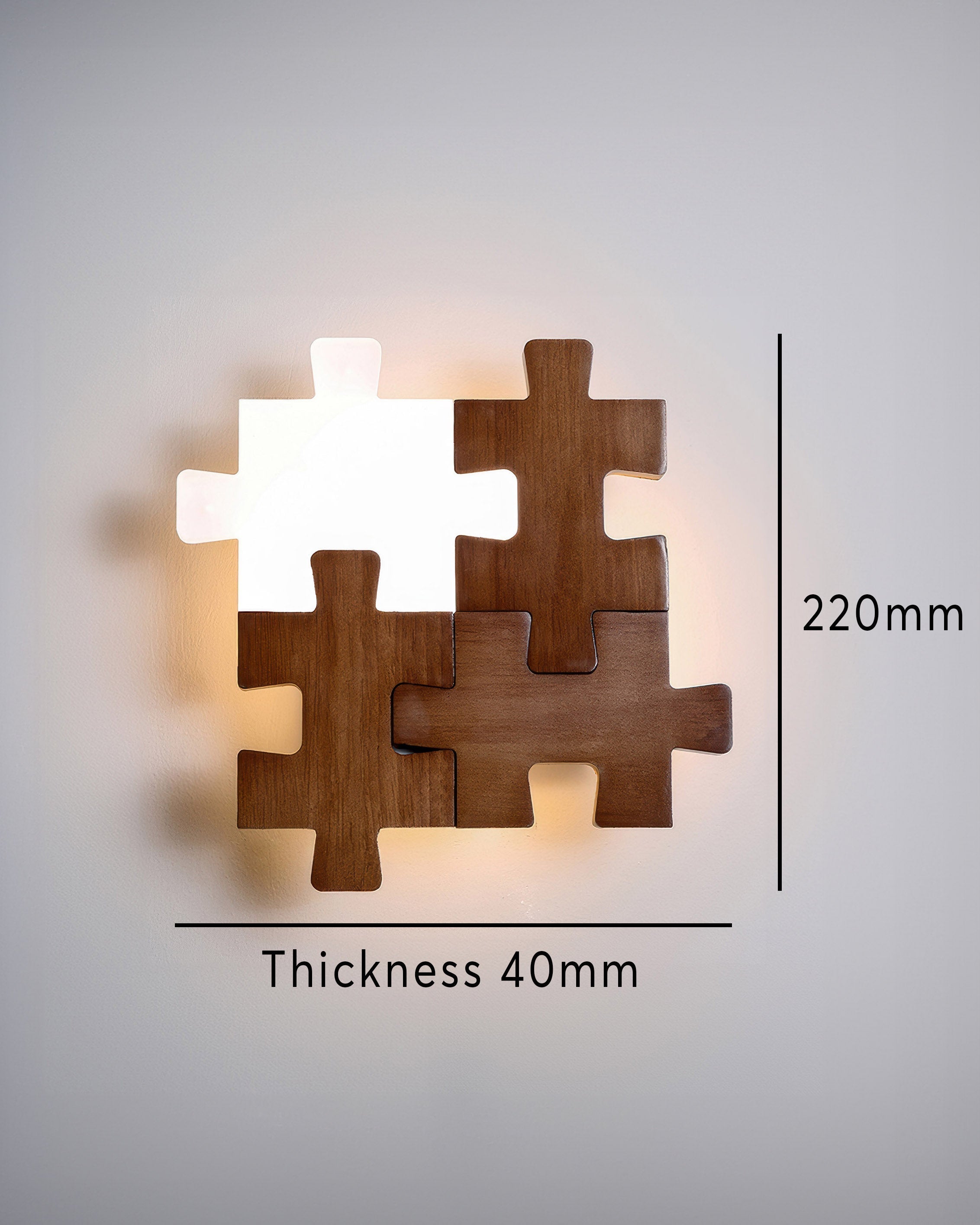 SylvaOak LED Wood Puzzle Sconce Nordic Minimalist Wall Decor