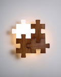 SylvaOak LED Wood Puzzle Sconce Nordic Minimalist Wall Decor